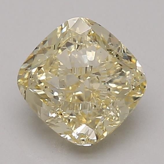 Loose Diamond - CUSHION MODIFIED 1.44ct Fancy Light Yellow VS1: Loose Diamond - CUSHION MODIFIED 1.44ct Fancy Light Yellow VS1 Source: This is a real non-mined Diamond that has been grown in a lab Shape: CUSHION MODIFIED Carats: 1.44 Color: Fancy Light Yellow Cert