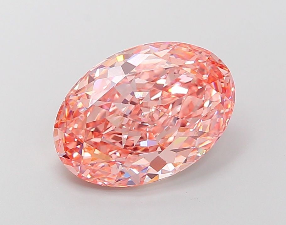 Loose Diamond - OVAL 4.64ct Fancy Vivid Pink VS2: Loose Diamond - OVAL 4.64ct Fancy Vivid Pink VS2 Source: This is a real non-mined Diamond that has been grown in a lab Shape: OVAL Carats: 4.64 Color: Fancy Vivid Pink Certification: IGI Video: