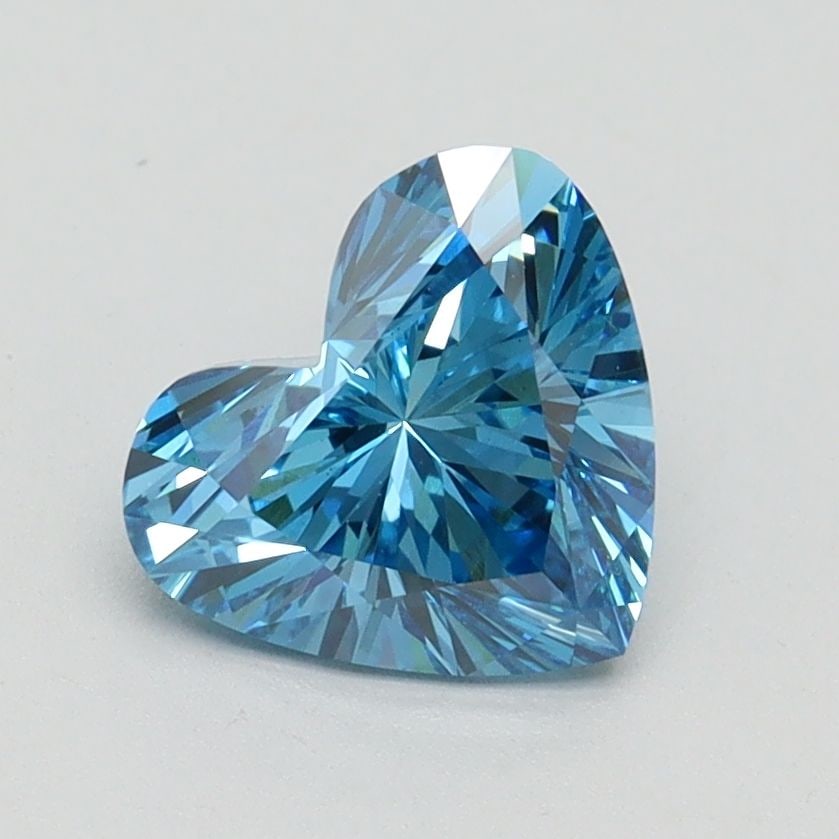 Loose Diamond - HEART 1.28ct Fancy Vivid Blue VS1: Loose Diamond - HEART 1.28ct Fancy Vivid Blue VS1 Source: This is a real non-mined Diamond that has been grown in a lab Shape: HEART Carats: 1.28 Color: Fancy Vivid Blue Certification: IGI Video: