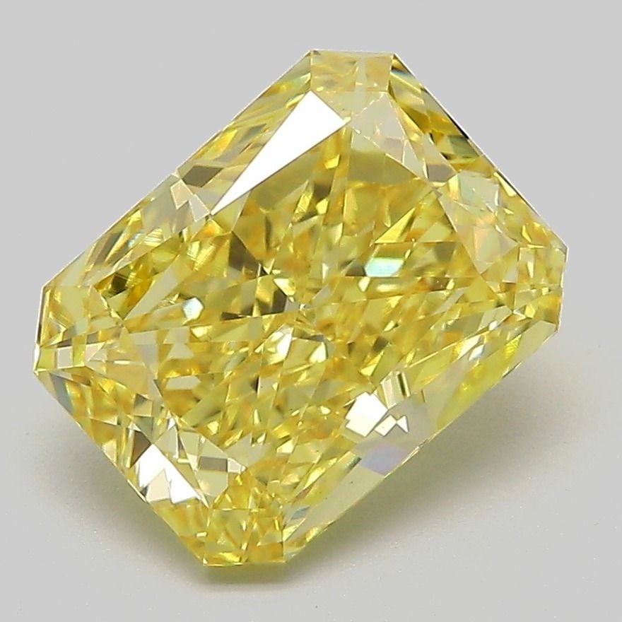 Loose Diamond - RADIANT 3.18ct Fancy Intense Yellow VVS2: Loose Diamond - RADIANT 3.18ct Fancy Intense Yellow VVS2 Source: This is a real non-mined Diamond that has been grown in a lab Shape: RADIANT Carats: 3.18 Color: Fancy Intense Yellow Certification: IG