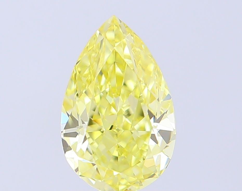 Loose Diamond - PEAR 1.01ct Fancy Yellow VVS1: Loose Diamond - PEAR 1.01ct Fancy Yellow VVS1 Source: This is a real non-mined Diamond that has been grown in a lab Shape: PEAR Carats: 1.01 Color: Fancy Yellow Certification: IGI Video: