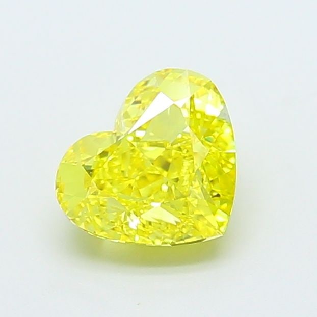 Loose Diamond - HEART 1.23ct Fancy Vivid Yellow VVS1: Loose Diamond - HEART 1.23ct Fancy Vivid Yellow VVS1 Source: This is a real non-mined Diamond that has been grown in a lab Shape: HEART Carats: 1.23 Color: Fancy Vivid Yellow Certification: IGI Video: