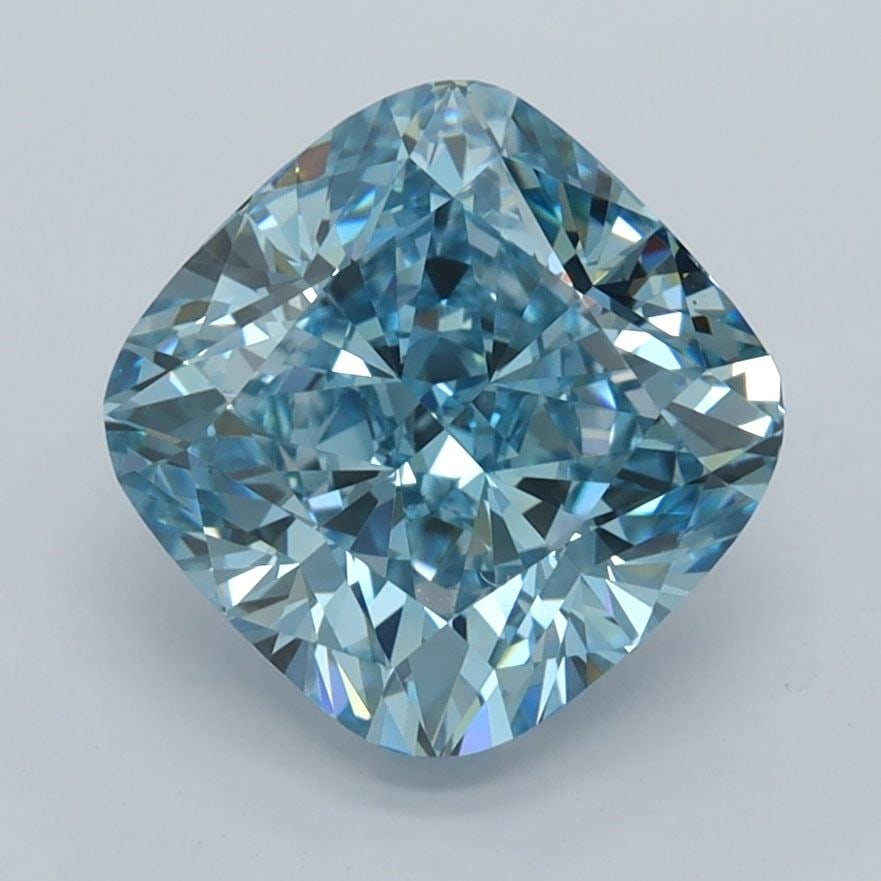 Loose Diamond - CUSHION MODIFIED 3.05ct Fancy Vivid Blue VVS1: Loose Diamond - CUSHION MODIFIED 3.05ct Fancy Vivid Blue VVS1 Source: This is a real non-mined Diamond that has been grown in a lab Shape: CUSHION MODIFIED Carats: 3.05 Color: Fancy Vivid Blue Certifi