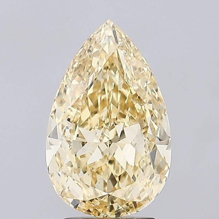 Loose Diamond - PEAR 4.02ct Fancy Vivid Yellow VS1: Loose Diamond - PEAR 4.02ct Fancy Vivid Yellow VS1 Source: This is a real non-mined Diamond that has been grown in a lab Shape: PEAR Carats: 4.02 Color: Fancy Vivid Yellow Certification: IGI Video: