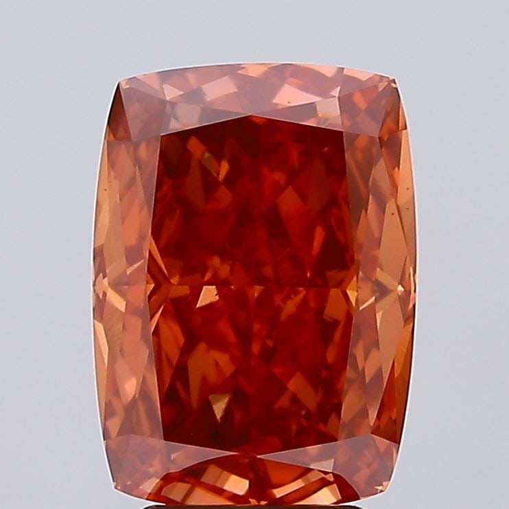 Loose Diamond - CUSHION BRILLIANT 5.26ct Fancy Intense Red VS1: Loose Diamond - CUSHION BRILLIANT 5.26ct Fancy Intense Red VS1 Source: This is a real non-mined Diamond that has been grown in a lab Shape: CUSHION BRILLIANT Carats: 5.26 Color: Fancy Intense Red Cert