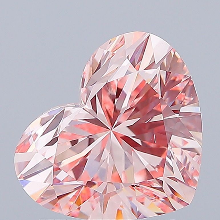 Loose Diamond - HEART 2.02ct Fancy Vivid Pink SI1: Loose Diamond - HEART 2.02ct Fancy Vivid Pink SI1 Source: This is a real non-mined Diamond that has been grown in a lab Shape: HEART Carats: 2.02 Color: Fancy Vivid Pink Certification: NONE Video: