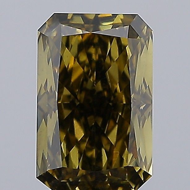 Loose Diamond - RADIANT 3.09ct Fancy Gray Yellow VS2: Loose Diamond - RADIANT 3.09ct Fancy Gray Yellow VS2 Source: This is a real non-mined Diamond that has been grown in a lab Shape: RADIANT Carats: 3.09 Color: Fancy Gray Yellow Certification: IGI Video