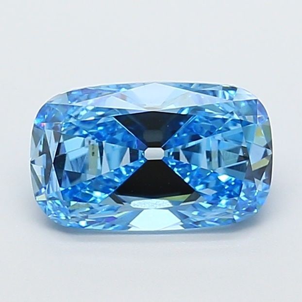 Loose Diamond - CUSHION BRILLIANT 2.52ct Fancy Vivid Blue VS1: Loose Diamond - CUSHION BRILLIANT 2.52ct Fancy Vivid Blue VS1 Source: This is a real non-mined Diamond that has been grown in a lab Shape: CUSHION BRILLIANT Carats: 2.52 Color: Fancy Vivid Blue Certif