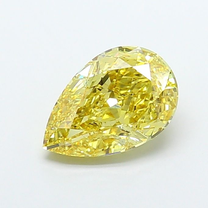 Loose Diamond - PEAR 5.05ct Fancy Vivid Yellow VS1: Loose Diamond - PEAR 5.05ct Fancy Vivid Yellow VS1 Source: This is a real non-mined Diamond that has been grown in a lab Shape: PEAR Carats: 5.05 Color: Fancy Vivid Yellow Certification: IGI Video: