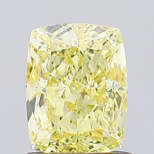 Loose Diamond - CUSHION MODIFIED 1.01ct Fancy Vivid Yellow VS1: Loose Diamond - CUSHION MODIFIED 1.01ct Fancy Vivid Yellow VS1 Source: This is a real non-mined Diamond that has been grown in a lab Shape: CUSHION MODIFIED Carats: 1.01 Color: Fancy Vivid Yellow Cert