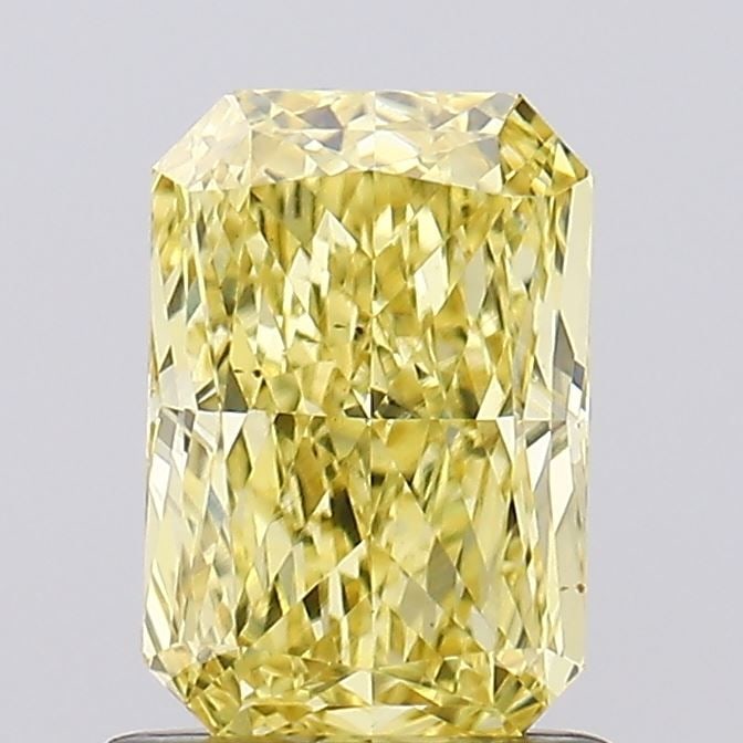 Loose Diamond - RADIANT 1.08ct Fancy Intense Yellow VS1: Loose Diamond - RADIANT 1.08ct Fancy Intense Yellow VS1 Source: This is a real non-mined Diamond that has been grown in a lab Shape: RADIANT Carats: 1.08 Color: Fancy Intense Yellow Certification: IGI