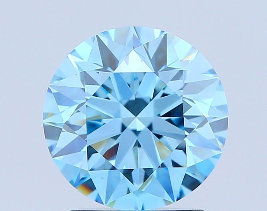 Loose Diamond - ROUND 2.02ct Fancy Vivid Blue VVS2: Loose Diamond - ROUND 2.02ct Fancy Vivid Blue VVS2 Source: This is a real non-mined Diamond that has been grown in a lab Shape: ROUND Carats: 2.02 Color: Fancy Vivid Blue Certification: IGI Video: