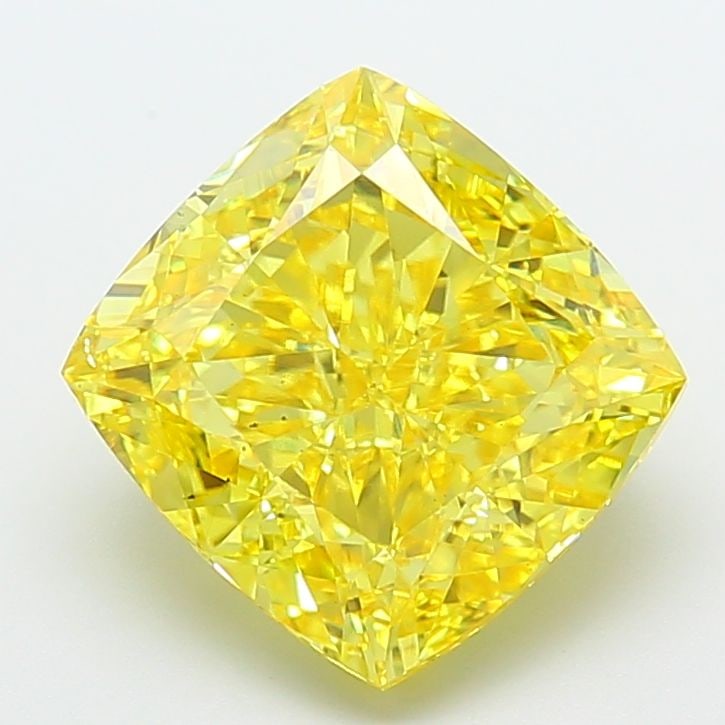 Loose Diamond - CUSHION MODIFIED 7.02ct Fancy Vivid Yellow VS2: Loose Diamond - CUSHION MODIFIED 7.02ct Fancy Vivid Yellow VS2 Source: This is a real non-mined Diamond that has been grown in a lab Shape: CUSHION MODIFIED Carats: 7.02 Color: Fancy Vivid Yellow Cert