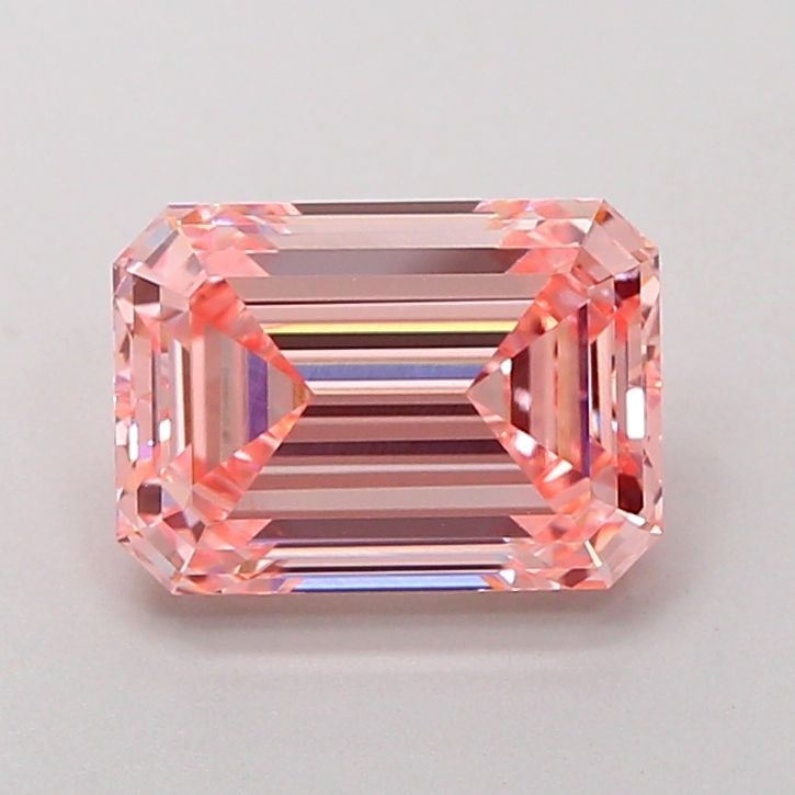 Loose Diamond - EMERALD 2.54ct Fancy Intense Pink VS1: Loose Diamond - EMERALD 2.54ct Fancy Intense Pink VS1 Source: This is a real non-mined Diamond that has been grown in a lab Shape: EMERALD Carats: 2.54 Color: Fancy Intense Pink Certification: IGI Vid