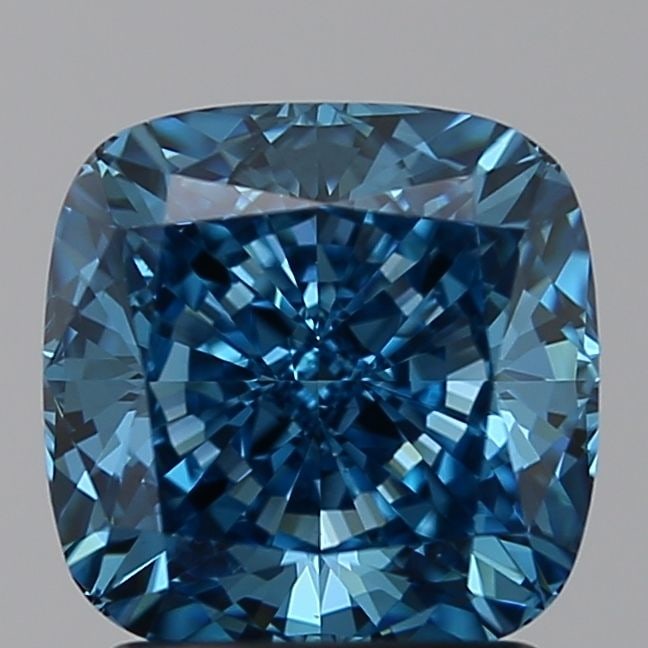 Loose Diamond - CUSHION BRILLIANT 2.05ct Blue VVS2: Loose Diamond - CUSHION BRILLIANT 2.05ct Blue VVS2 Source: This is a real non-mined Diamond that has been grown in a lab Shape: CUSHION BRILLIANT Carats: 2.05 Color: Blue Certification: NONE Video: