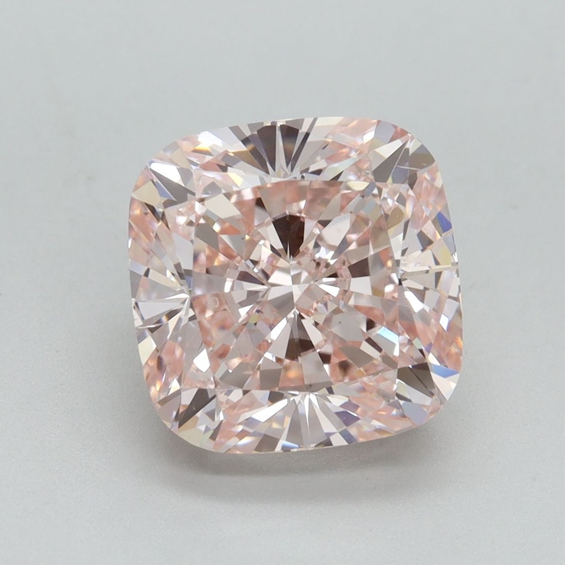 Loose Diamond - CUSHION BRILLIANT 5.01ct Fancy Pink VS2: Loose Diamond - CUSHION BRILLIANT 5.01ct Fancy Pink VS2 Source: This is a real non-mined Diamond that has been grown in a lab Shape: CUSHION BRILLIANT Carats: 5.01 Color: Fancy Pink Certification: IGI