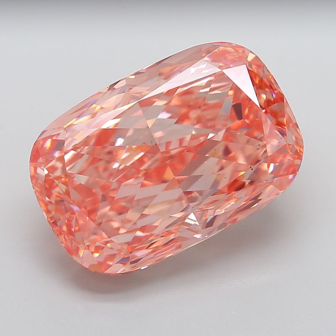 Loose Diamond - CUSHION MODIFIED 24.63ct Fancy Vivid Pink VS2: Loose Diamond - CUSHION MODIFIED 24.63ct Fancy Vivid Pink VS2 Source: This is a real non-mined Diamond that has been grown in a lab Shape: CUSHION MODIFIED Carats: 24.63 Color: Fancy Vivid Pink Certif