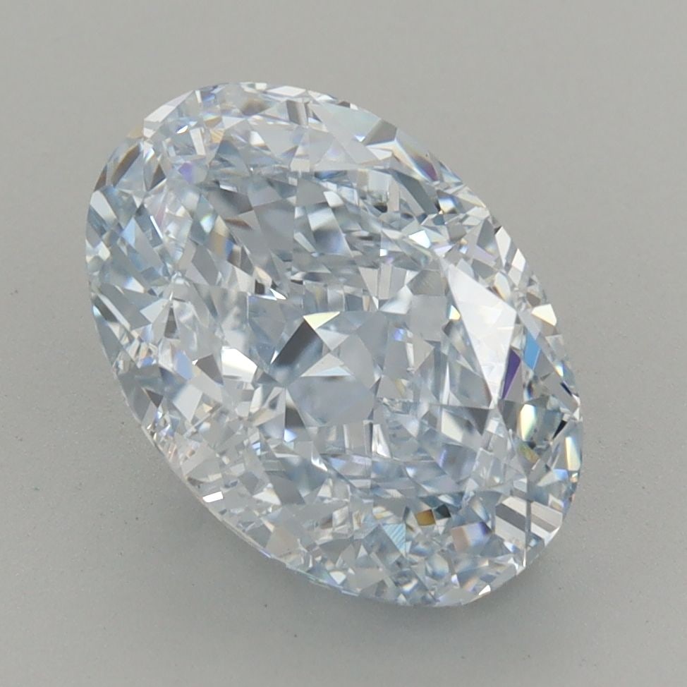 Loose Diamond - OVAL 4.02ct Fancy Light Blue VS1: Loose Diamond - OVAL 4.02ct Fancy Light Blue VS1 Source: This is a real non-mined Diamond that has been grown in a lab Shape: OVAL Carats: 4.02 Color: Fancy Light Blue Certification: IGI Video:
