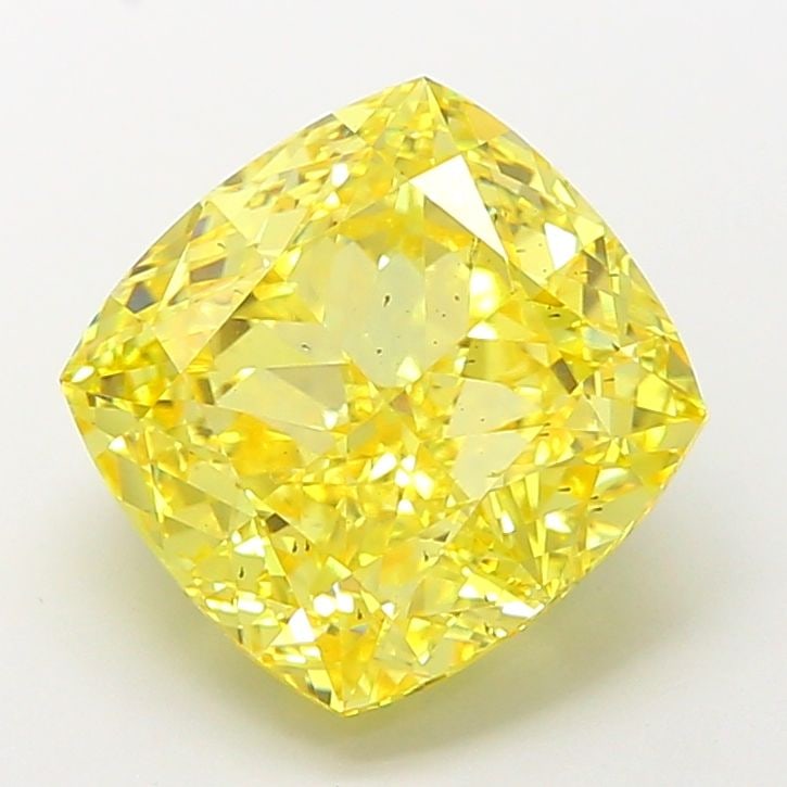 Loose Diamond - CUSHION MODIFIED 6.05ct Fancy Vivid Yellow VS2: Loose Diamond - CUSHION MODIFIED 6.05ct Fancy Vivid Yellow VS2 Source: This is a real non-mined Diamond that has been grown in a lab Shape: CUSHION MODIFIED Carats: 6.05 Color: Fancy Vivid Yellow Cert