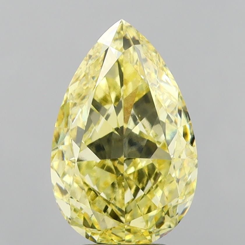 Loose Diamond - PEAR 5.04ct Fancy Yellow VS2: Loose Diamond - PEAR 5.04ct Fancy Yellow VS2 Source: This is a real non-mined Diamond that has been grown in a lab Shape: PEAR Carats: 5.04 Color: Fancy Yellow Certification: IGI Video: