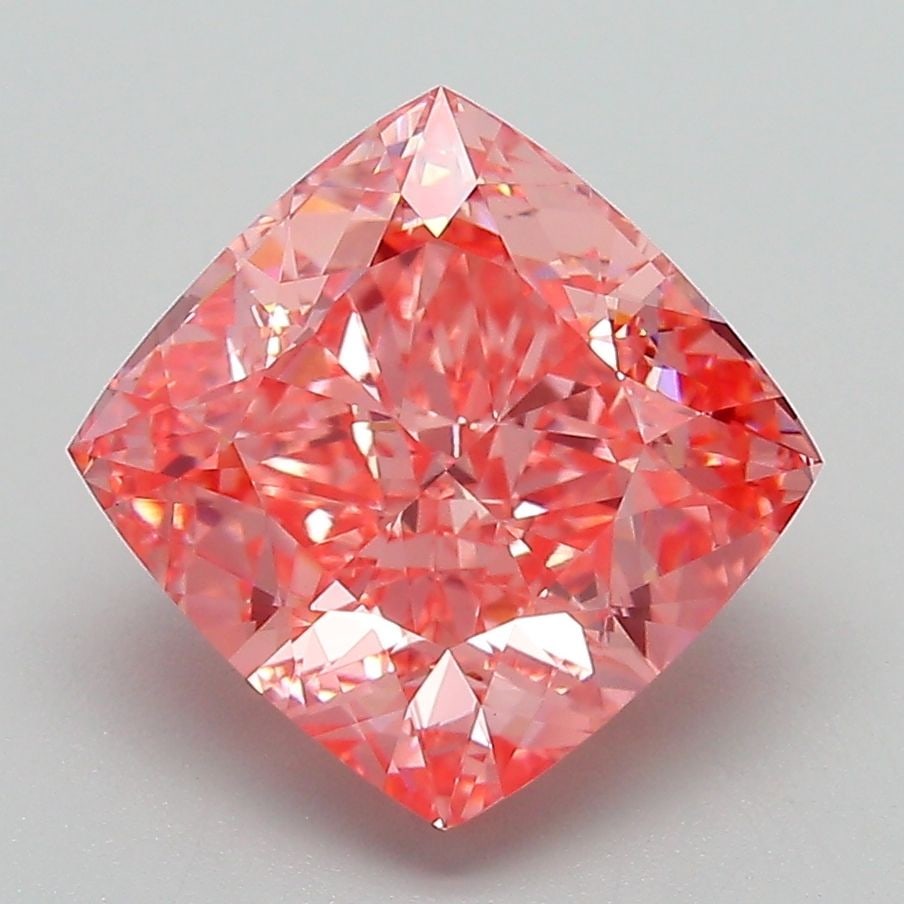 Loose Diamond - CUSHION MODIFIED 3.83ct Fancy Vivid Pink VVS2: Loose Diamond - CUSHION MODIFIED 3.83ct Fancy Vivid Pink VVS2 Source: This is a real non-mined Diamond that has been grown in a lab Shape: CUSHION MODIFIED Carats: 3.83 Color: Fancy Vivid Pink Certifi