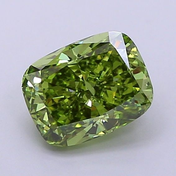 Loose Diamond - CUSHION BRILLIANT 1.55ct Fancy Vivid Green VS2: Loose Diamond - CUSHION BRILLIANT 1.55ct Fancy Vivid Green VS2 Source: This is a real non-mined Diamond that has been grown in a lab Shape: CUSHION BRILLIANT Carats: 1.55 Color: Fancy Vivid Green Cert