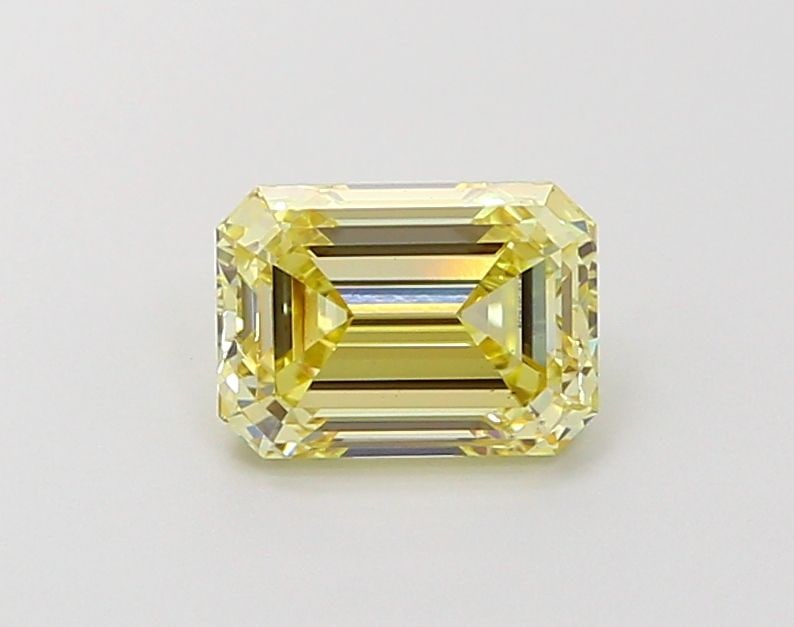 Loose Diamond - EMERALD 1.04ct Fancy Yellow VS1: Loose Diamond - EMERALD 1.04ct Fancy Yellow VS1 Source: This is a real non-mined Diamond that has been grown in a lab Shape: EMERALD Carats: 1.04 Color: Fancy Yellow Certification: IGI Video:
