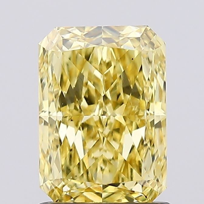 Loose Diamond - RADIANT 1.32ct Fancy Vivid Yellow VS1: Loose Diamond - RADIANT 1.32ct Fancy Vivid Yellow VS1 Source: This is a real non-mined Diamond that has been grown in a lab Shape: RADIANT Carats: 1.32 Color: Fancy Vivid Yellow Certification: IGI Vid