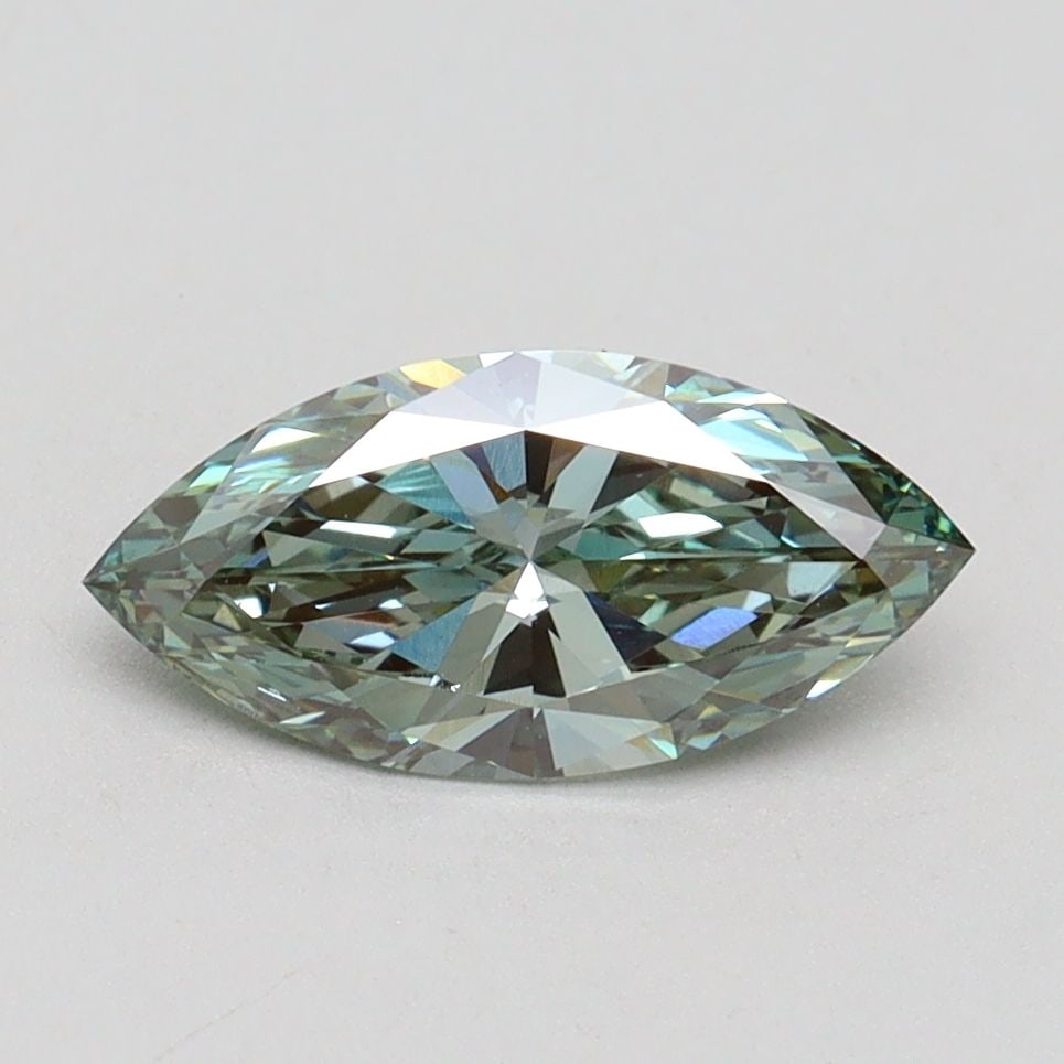 Loose Diamond - MARQUISE 1.0ct Fancy Intense Green VS1: Loose Diamond - MARQUISE 1.0ct Fancy Intense Green VS1 Source: This is a real non-mined Diamond that has been grown in a lab Shape: MARQUISE Carats: 1.0 Color: Fancy Intense Green Certification: IGI V