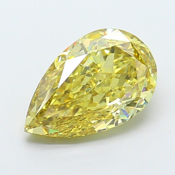 Loose Diamond - PEAR 5.54ct Fancy Intense Yellow VS1: Loose Diamond - PEAR 5.54ct Fancy Intense Yellow VS1 Source: This is a real non-mined Diamond that has been grown in a lab Shape: PEAR Carats: 5.54 Color: Fancy Intense Yellow Certification: IGI Video