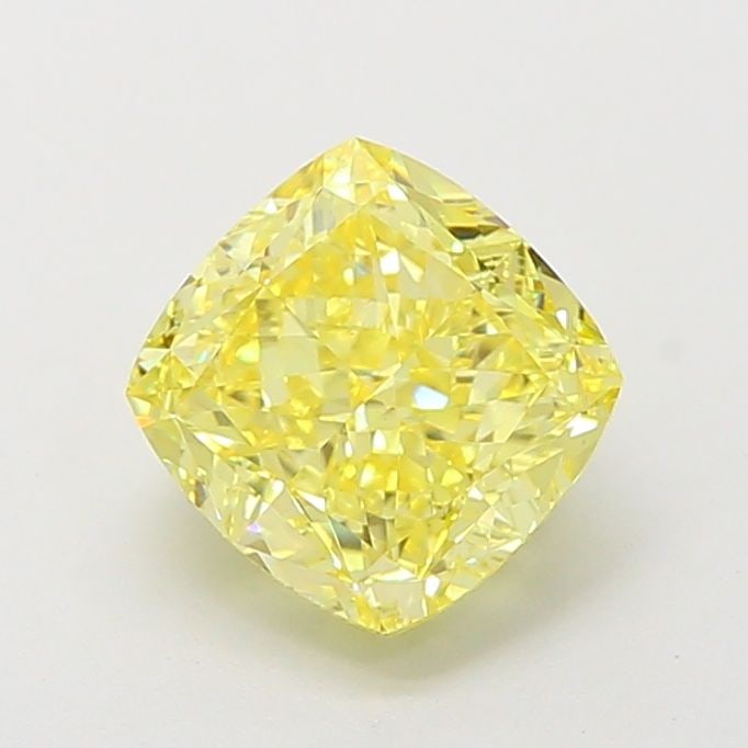 Loose Diamond - CUSHION MODIFIED 2.5ct Fancy Intense Yellow VS1: Loose Diamond - CUSHION MODIFIED 2.5ct Fancy Intense Yellow VS1 Source: This is a real non-mined Diamond that has been grown in a lab Shape: CUSHION MODIFIED Carats: 2.5 Color: Fancy Intense Yellow Ce