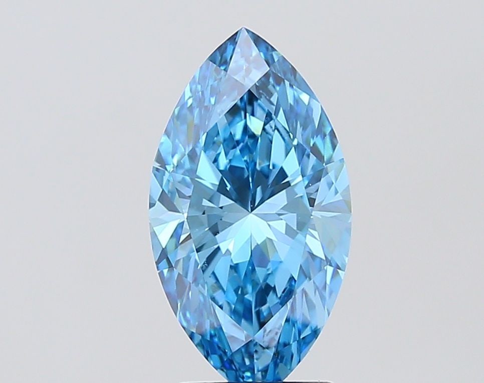Loose Diamond - MARQUISE 3.02ct Fancy Vivid Blue VS1: Loose Diamond - MARQUISE 3.02ct Fancy Vivid Blue VS1 Source: This is a real non-mined Diamond that has been grown in a lab Shape: MARQUISE Carats: 3.02 Color: Fancy Vivid Blue Certification: IGI Video