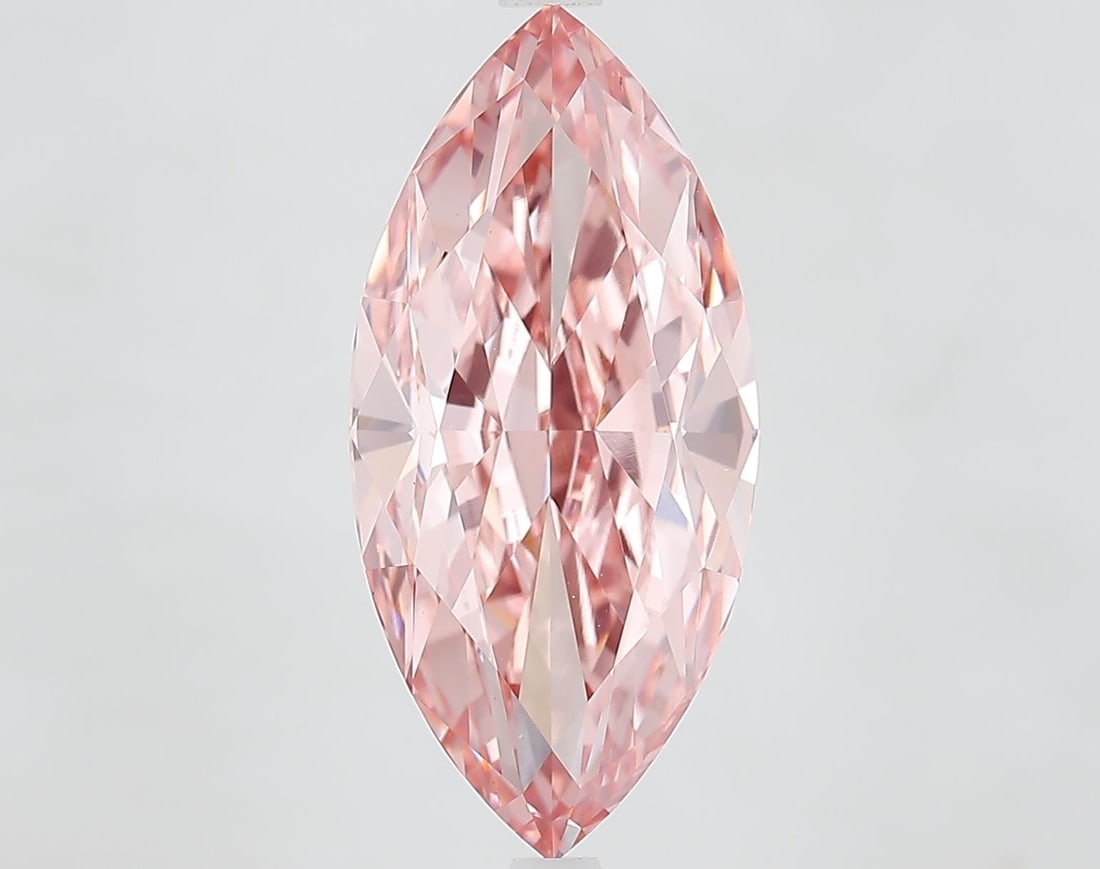 Loose Diamond - MARQUISE 6.03ct Fancy Vivid Pink VVS2: Loose Diamond - MARQUISE 6.03ct Fancy Vivid Pink VVS2 Source: This is a real non-mined Diamond that has been grown in a lab Shape: MARQUISE Carats: 6.03 Color: Fancy Vivid Pink Certification: IGI Vide