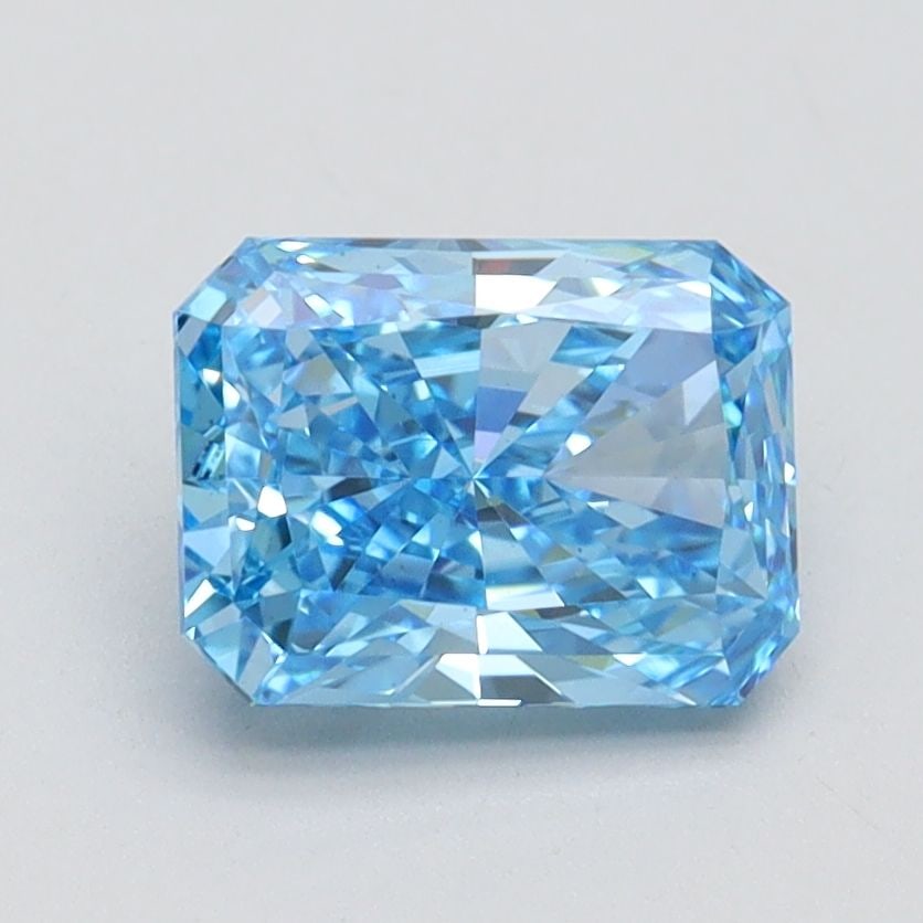 Loose Diamond - RADIANT 1.59ct Fancy Vivid Blue VS1: Loose Diamond - RADIANT 1.59ct Fancy Vivid Blue VS1 Source: This is a real non-mined Diamond that has been grown in a lab Shape: RADIANT Carats: 1.59 Color: Fancy Vivid Blue Certification: IGI Video: