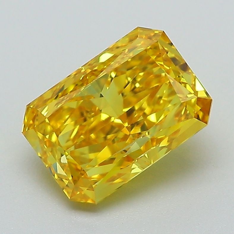 Loose Diamond - RADIANT 2.03ct Fancy Vivid Yellow VS1: Loose Diamond - RADIANT 2.03ct Fancy Vivid Yellow VS1 Source: This is a real non-mined Diamond that has been grown in a lab Shape: RADIANT Carats: 2.03 Color: Fancy Vivid Yellow Certification: IGI Vid