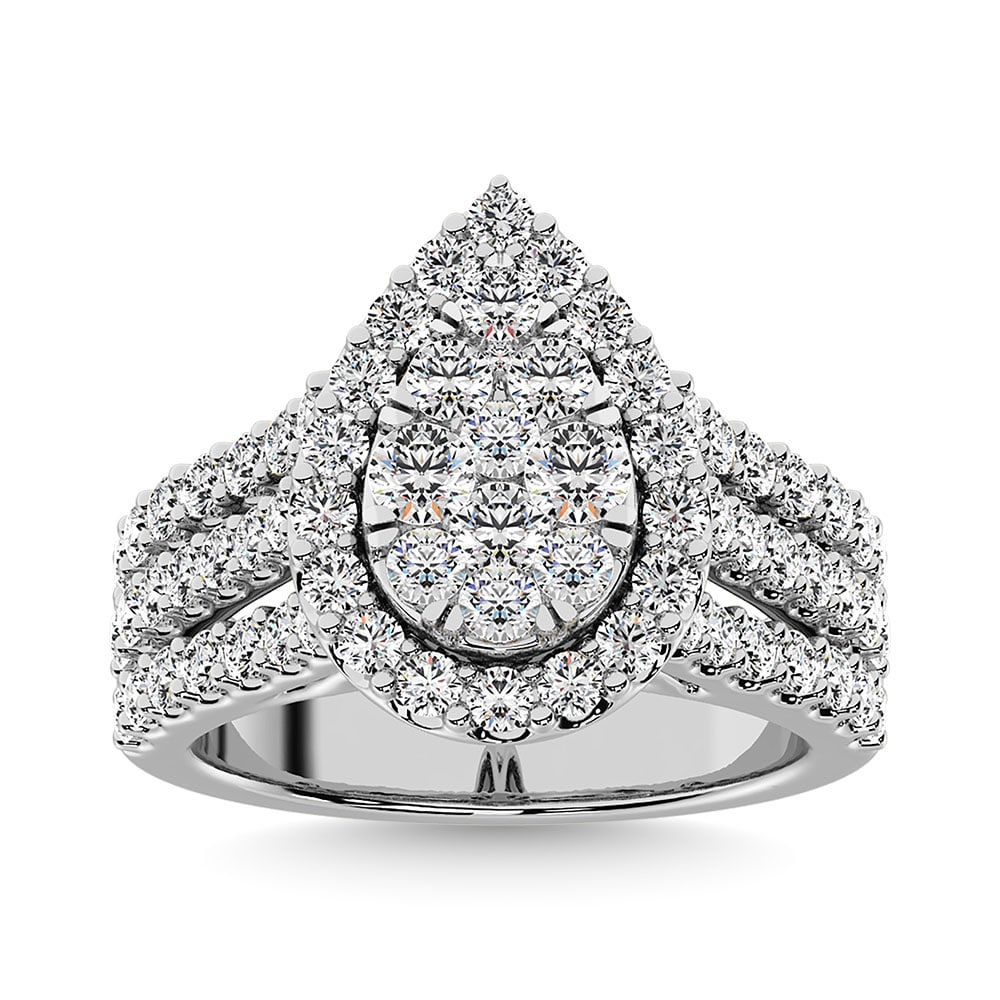 Diamond 2 Ct.Tw. Pear Shape Engagement Ring in 14K White Gold (1 of 4)