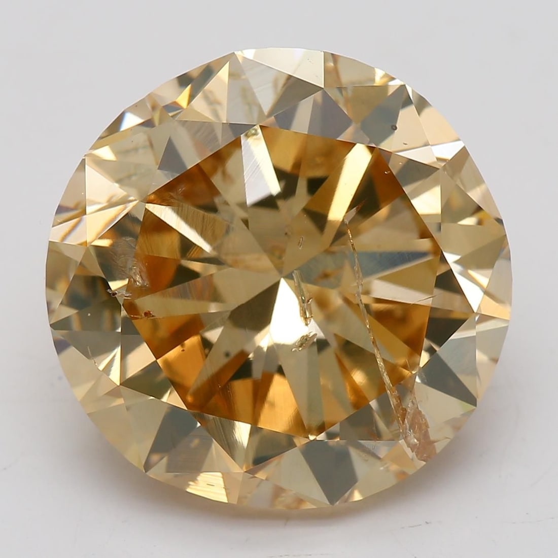 Loose Diamond - ROUND 9.02ct Fancy Brown Yellow: Loose Diamond - ROUND 9.02ct Fancy Brown Yellow Source: Natural Shape: ROUND Carats: 9.02 Color: Fancy Brown Yellow Certification: GIA Video: