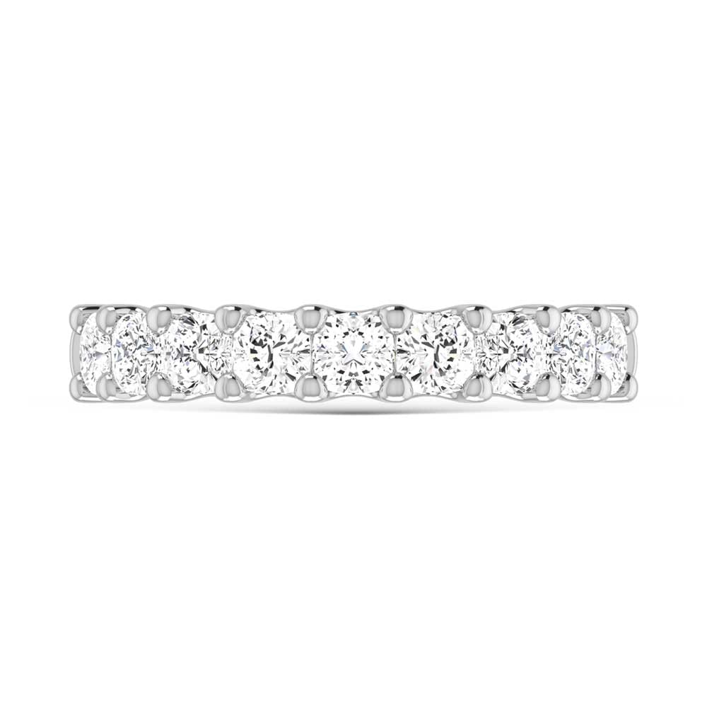 950 Platinum 1 3/4 Ct.Tw. Cushion Shape Diamond Wedding Band: 950 Platinum 1 3/4 Ct.Tw. Cushion Shape Diamond Wedding Band 950 Platinum Stone Color: G-h Stone Clarity: Si Each ring is presented in standard size 6.5. Complimentary resizing is available between si