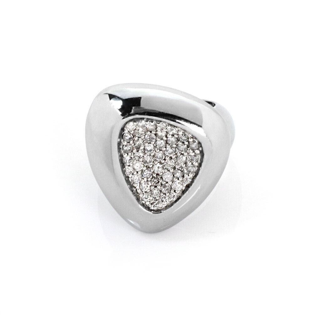 Roberto Coin Capri Plus sterling silver diamond ring size 6: Roberto Coin Capri Plus sterling silver diamond ring size 6 This Roberto Coin Capri Plus ring is crafted from sterling silver and features a bold sculptural design that highlights the brand's Italian 