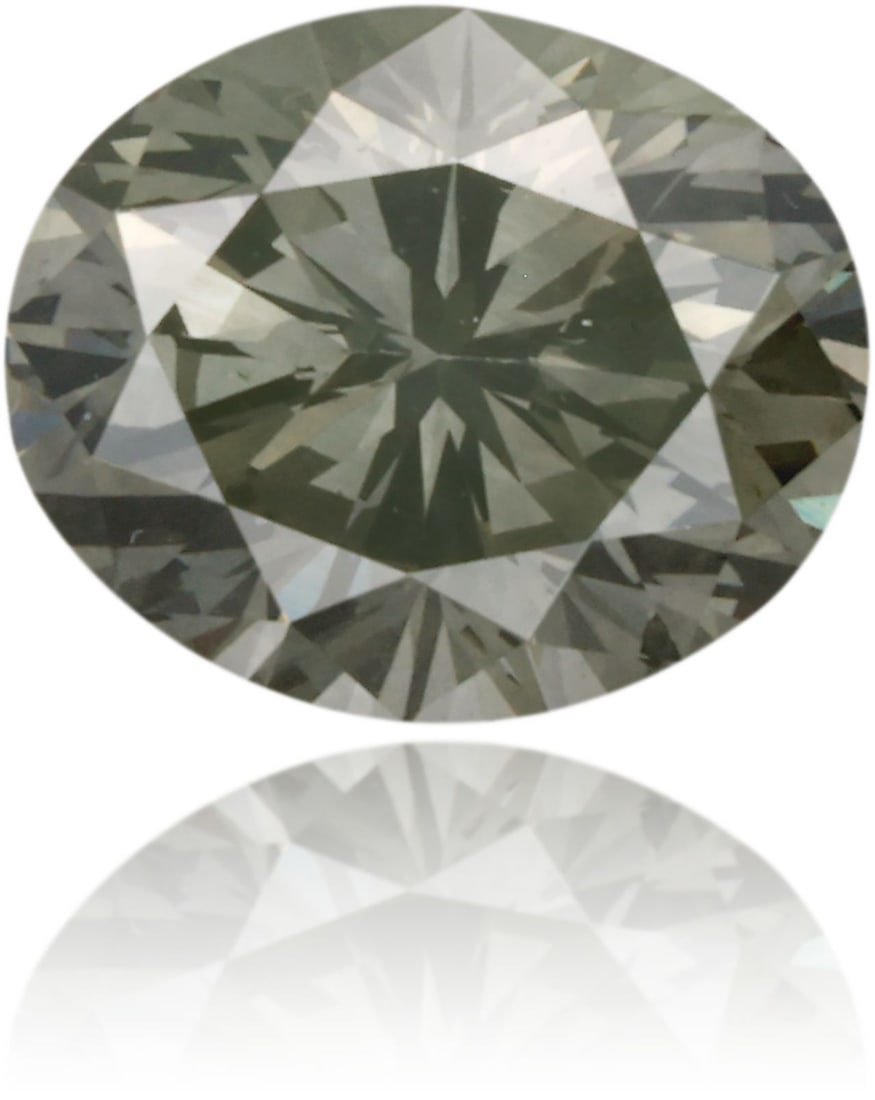 Loose Diamond - OVAL 1.17ct Fancy Dark Greenish Gray SI2: Loose Diamond - OVAL 1.17ct Fancy Dark Greenish Gray SI2 Source: Natural Shape: OVAL Carats: 1.17 Color: Fancy Dark Greenish Gray Certification: GIA Video: