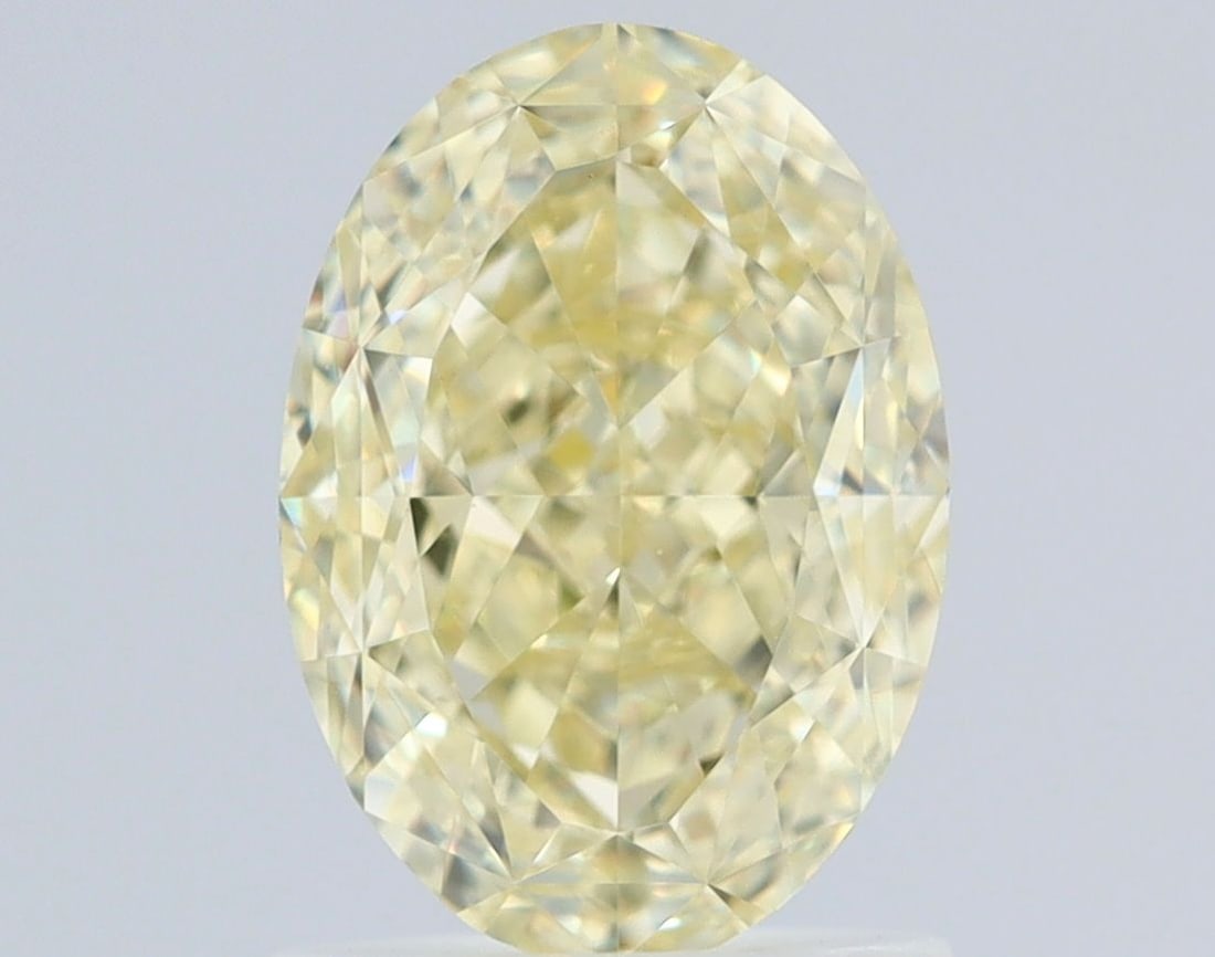 Loose Diamond - OVAL 1.6ct Fancy Light Yellow VVS2: Loose Diamond - OVAL 1.6ct Fancy Light Yellow VVS2 Source: Natural Shape: OVAL Carats: 1.6 Color: Fancy Light Yellow Certification: GIA Video: