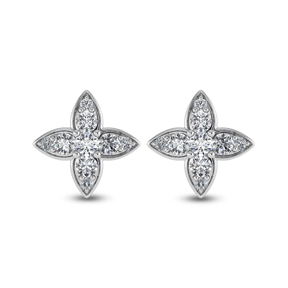 14K White Gold Diamond 3/4 Ct.Tw. Fashion Earrings: 14K White Gold Diamond 3/4 Ct.Tw. Fashion Earrings 14k White Gold Stone Color: G-h Stone Clarity: Si1 This item may take 2-5 weeks for shipping. The Diamond Depot Guarantee: All items in this auction 