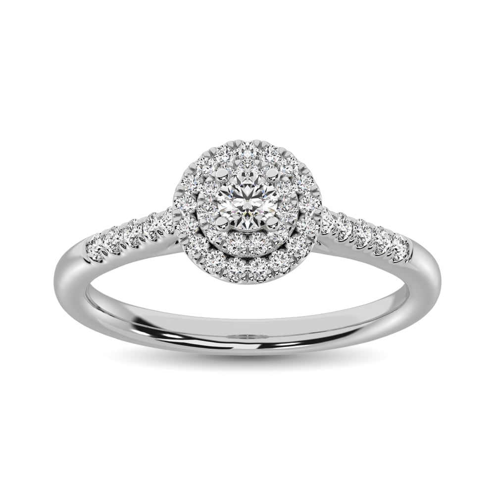 Diamond Engagement Ring 1/3 Ct.tw in 10K White Gold: Diamond Engagement Ring 1/3 Ct.tw in 10K White Gold 10k White Gold Stone Color: Gh Stone Clarity: I1 Each ring is presented in standard size 6.5. Complimentary resizing is available between sizes 510 