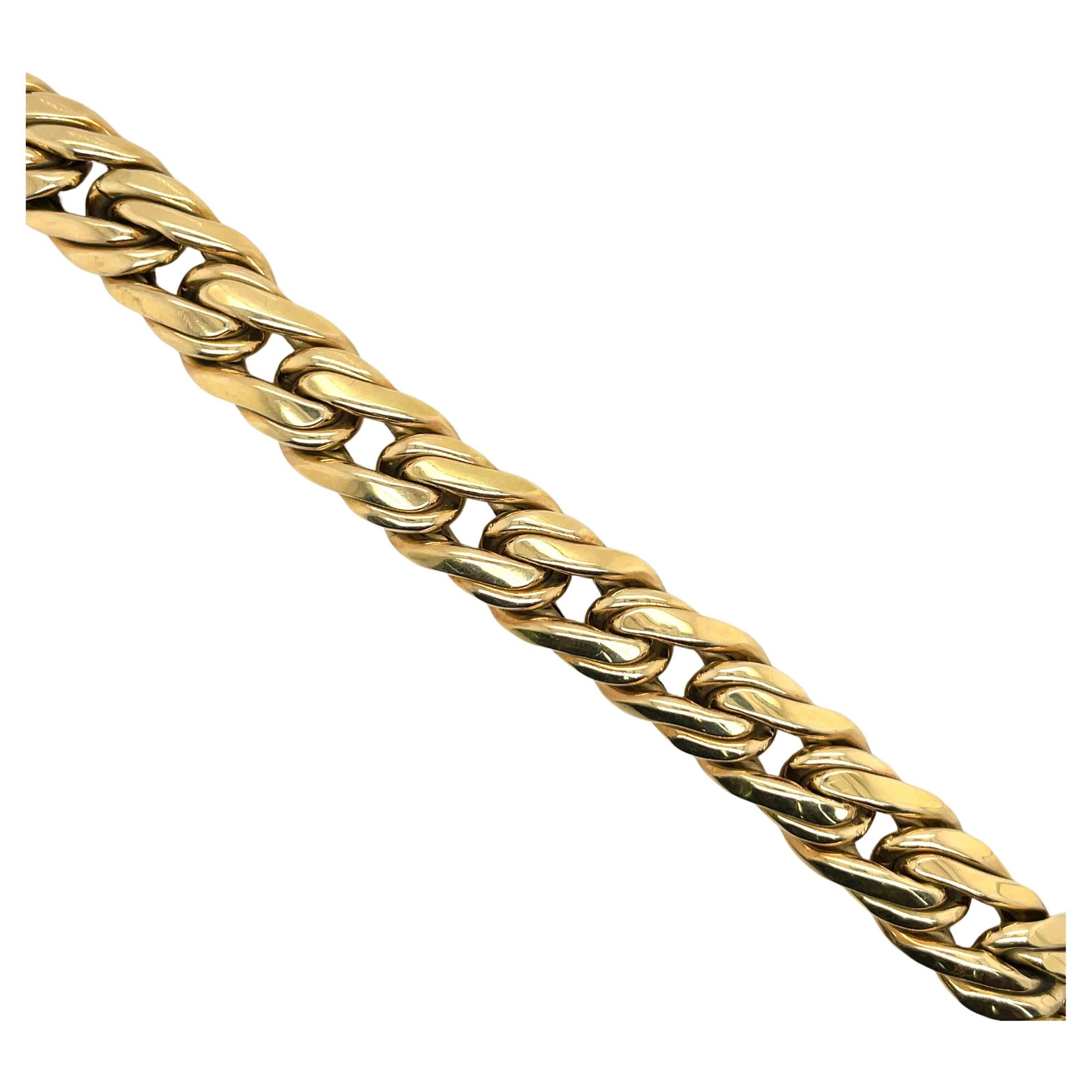 Harbor Diamonds 14K Yellow Gold Double Link Bracelet Made in Italy 32.5g: Harbor Diamonds 14K Yellow Gold Double Link Bracelet Made in Italy 32.5g This exquisite 14 Karat Yellow Gold Double Link Bracelet showcases a contemporary design, perfect for adding a touch of eleganc