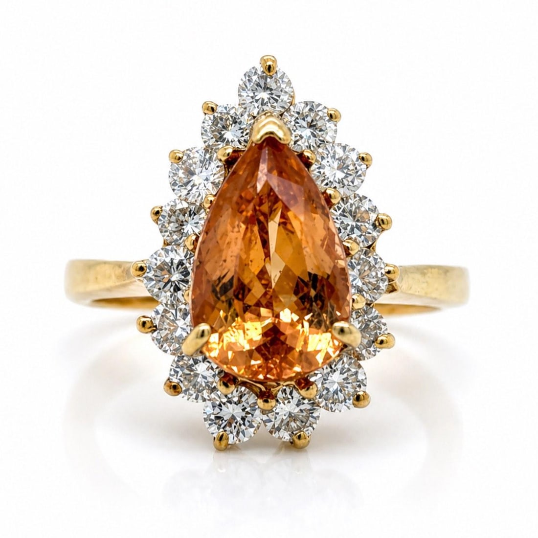 Topaz Diamond Ring 18K Yellow Gold 5.00 Ct Size 7.5 (1 of 4)