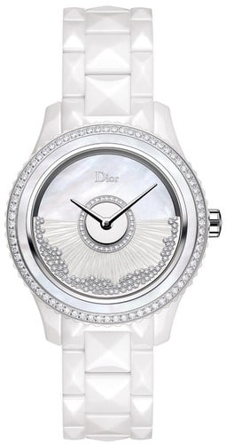 VIII Grand Bal OG Ladies Watch CD124BE4 Diamonds Ceramic Papers: VIII Grand Bal OG Ladies Watch CD124BE4 Diamonds Ceramic Papers This Christian Dior VIII Grand Bal OG watch features a white ceramic diamond dial and a ceramic bracelet. The piece includes a factory d