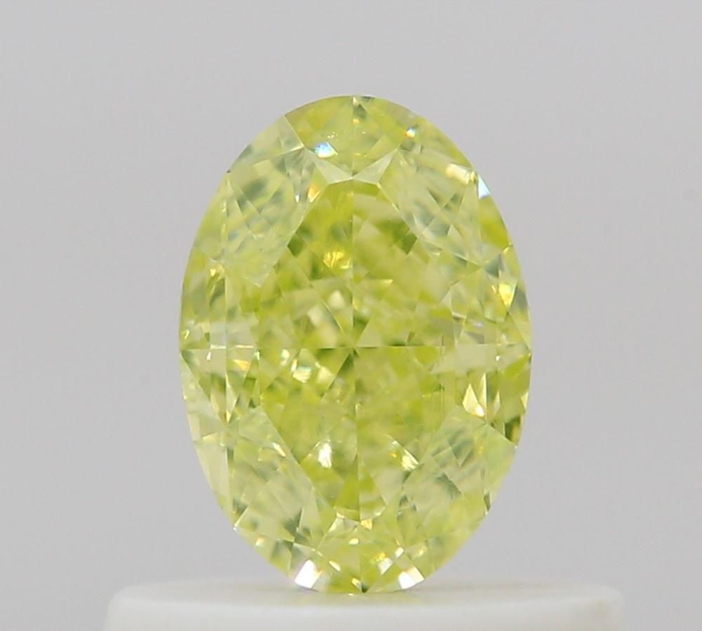 Loose Diamond - OVAL 0.52ct Fancy Green Yellow VS2: Loose Diamond - OVAL 0.52ct Fancy Green Yellow VS2 Source: Natural Shape: OVAL Carats: 0.52 Color: Fancy Green Yellow Certification: GIA Video: