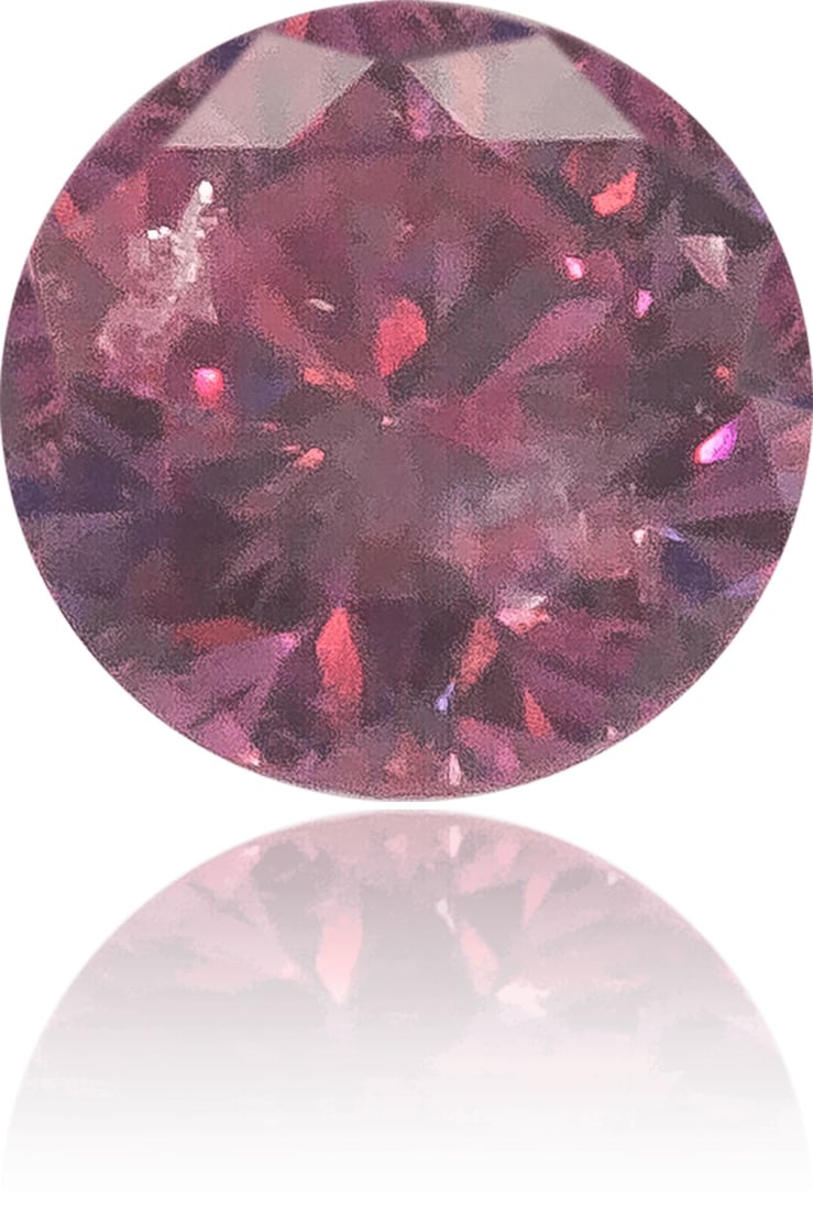 Loose Diamond - ROUND 0.15ct Fancy Vivid Purplish Pink I2: Loose Diamond - ROUND 0.15ct Fancy Vivid Purplish Pink I2 Source: Natural Shape: ROUND Carats: 0.15 Color: Fancy Vivid Purplish Pink Certification: GIA Video: