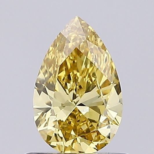 Loose Diamond - PEAR 0.67ct Fancy Intense Yellow VVS2: Loose Diamond - PEAR 0.67ct Fancy Intense Yellow VVS2 Source: This is a real non-mined Diamond that has been grown in a lab Shape: PEAR Carats: 0.67 Color: Fancy Intense Yellow Certification: IGI Vide