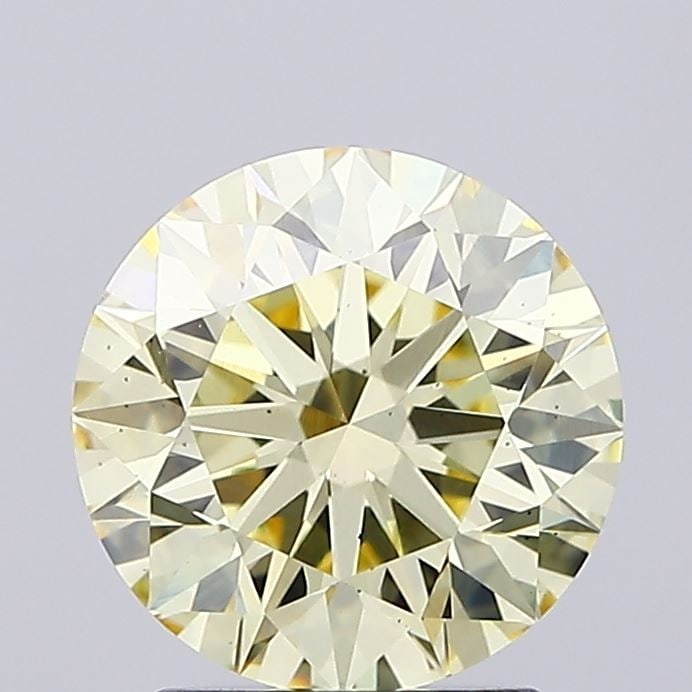 Loose Diamond - ROUND 2.21ct Fancy Yellow VS2: Loose Diamond - ROUND 2.21ct Fancy Yellow VS2 Source: This is a real non-mined Diamond that has been grown in a lab Shape: ROUND Carats: 2.21 Color: Fancy Yellow Certification: IGI Video: